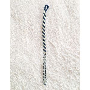Friendship Bracelet (Blue/White Stripe)